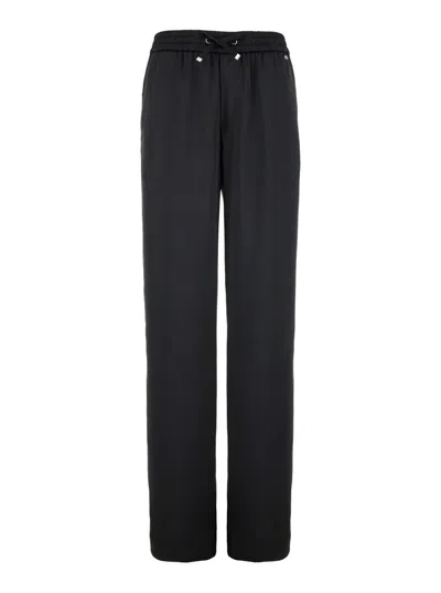 Herno Trousers In Casual Satin - Female Trousers Black 48