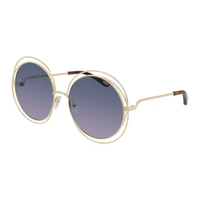 Chloé Ch0045s 006 Sunglasses In Gold