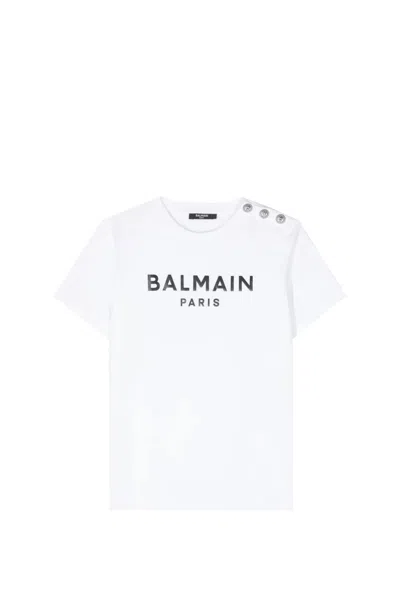 Balmain Kids' T-shirt With Logo In White