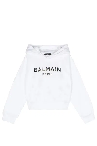 Balmain Kids' Sweatshirt With Logo In White