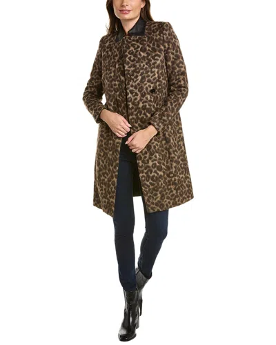 Allsaints Sidney Leo Wool-blend Coat In Brown