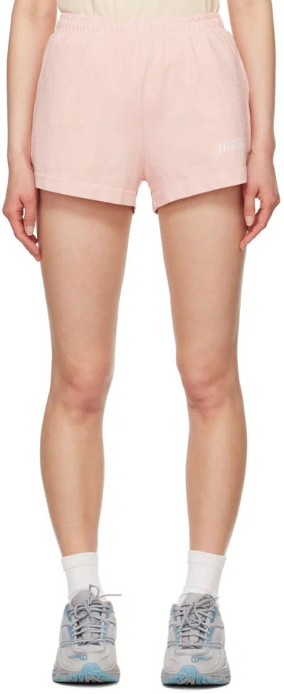 Sporty And Rich Rizzoli Cotton Mini Shorts In Pink