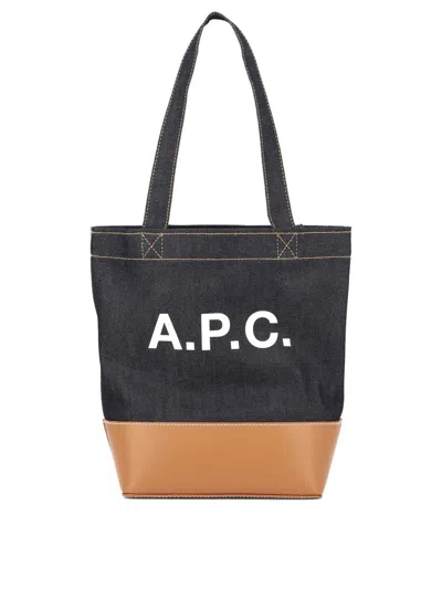 Apc A.p.c. "axel" Tote Bag In Blue