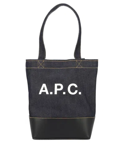 Apc A.p.c. "axel" Tote Bag In Blue