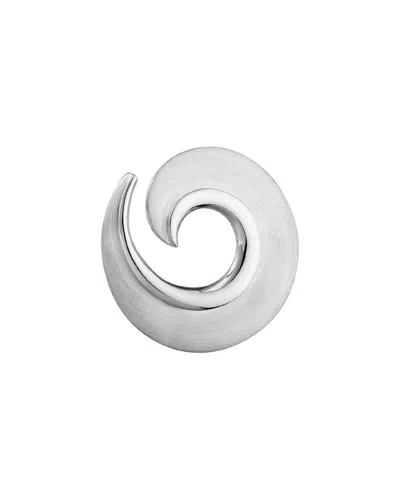 Non Branded Silver Swirl Pin In Metallic