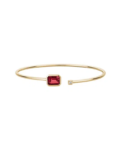 Diamond Select Cuts 14k 1.75 Ct. Tw. Diamond & Garnet Bangle