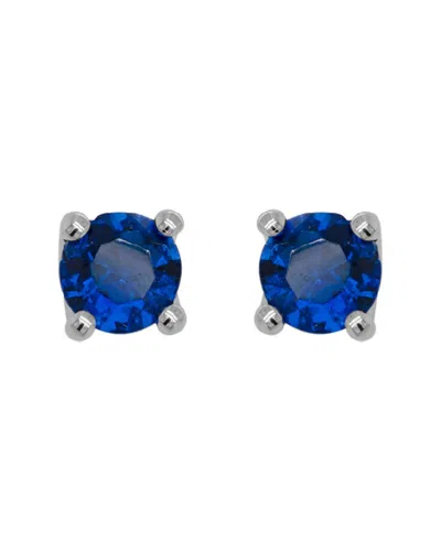 Diamond Select Cuts 14k 0.49 Ct. Tw. Created Blue Sapphire Earrings