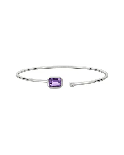 Diamond Select Cuts 14k Diamond .03 Ct. & 1.30 Ct. Amethyst Bangle