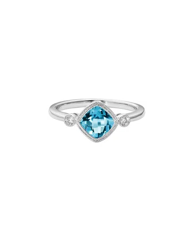 Diamond Select Cuts 14k 1.15 Ct. Tw. Diamond & Blue Topaz Ring