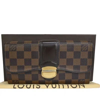 Pre-owned Louis Vuitton Sistina Brown Canvas Wallet  ()