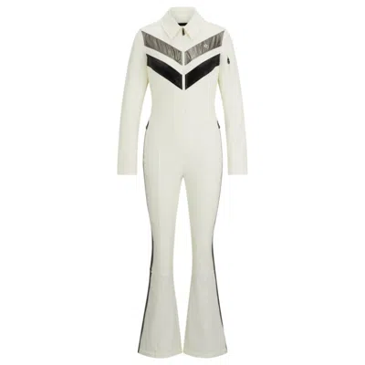 Hugo Boss Boss X Perfect Moment Branded Ski Suit With Stripes In White