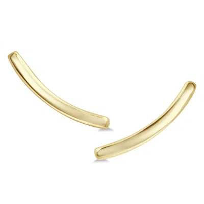 Sselects 14k Yellow Gold Bar Climber Earrings