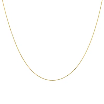 Sselects 14k Yellow Gold Box Chain With Spring Ring Clasp