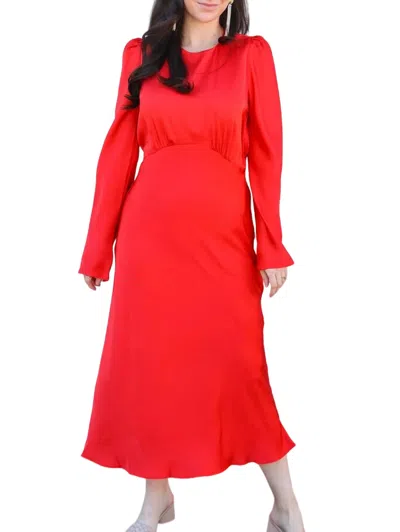 Lucy Paris Athena Maxi Dress In Red