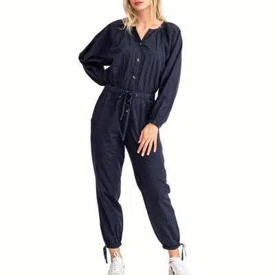 Kerri Rosenthal Savannah Jumpsuit In Indigo In Multi