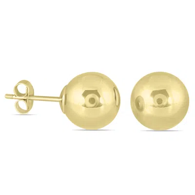 Sselects 10k Yellow Gold 8mm Ball Stud Earrings