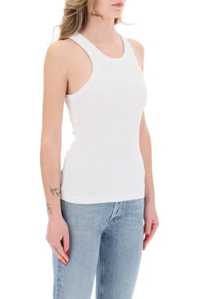 Agolde "ribbed Sleeveless Top B In White