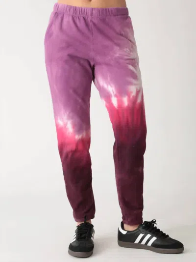 Electric & Rose Women's Siesta Sweatpant In Lilac/ Burgundy In Multi