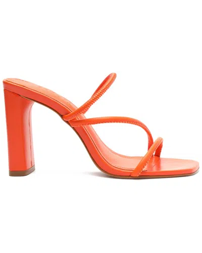 Schutz Chessie Leather Sandal In Orange