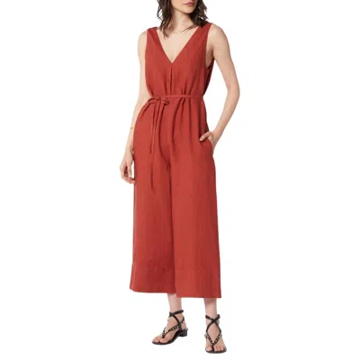 Joie Brier Linen Jumpsuit In Burnt Henna Red In Multi