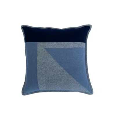 Kinross Intarsia Pillow In Harbor Multi In Blue