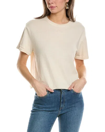 Perfectwhitetee Cropped T-shirt In Beige