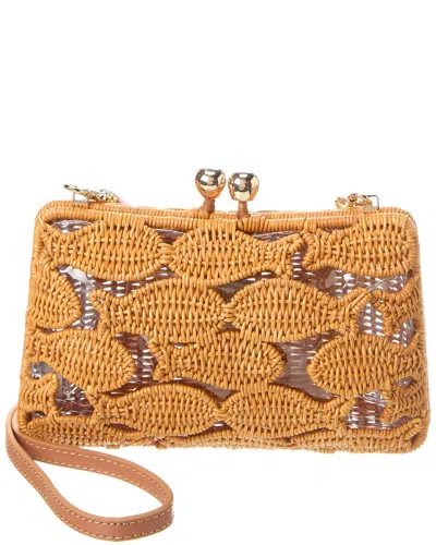 Serpui Charlotte Fish Wicker Clutch In Black