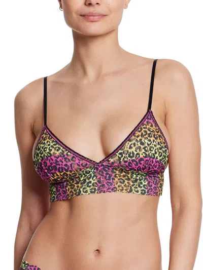 Hanky Panky Printed Signature Lace Padded Triangle Bralette In Multicolor