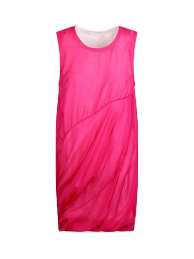 Helmut Lang Translucent Effect Dress In Pink