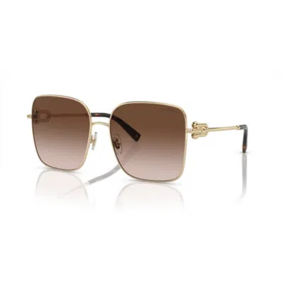 Tiffany & Co . Square Frame Sunglasses In Gold