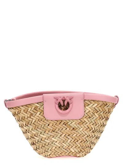 Pinko Love Summer Crossbody Bags Pink In Brown