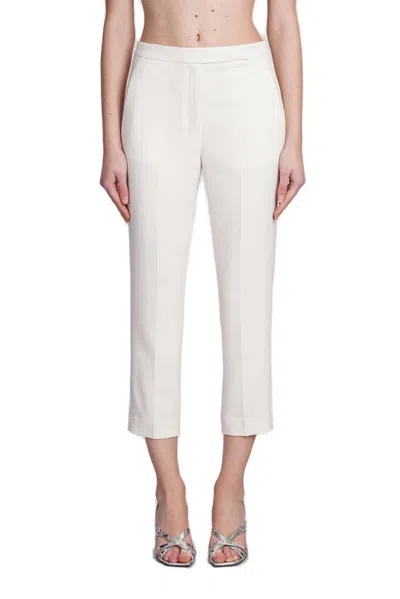 Theory Pressed-crease Trousers In Neutrals