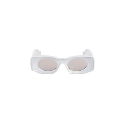 Loewe Rectangular Frame Sunglasses In White