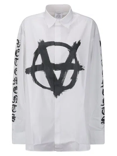 Vetements Double Anarchy Long In White