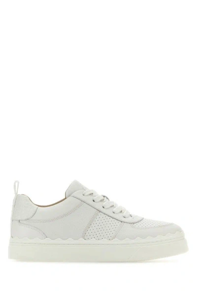 Chloé Chloe Woman White Leather Sneakers