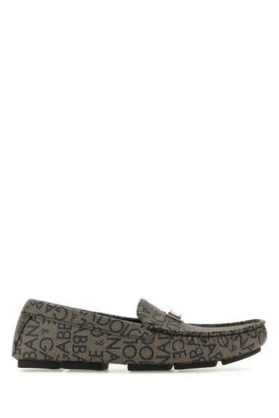 Dolce & Gabbana Man Printed Jacquard Loafers In Multicolor