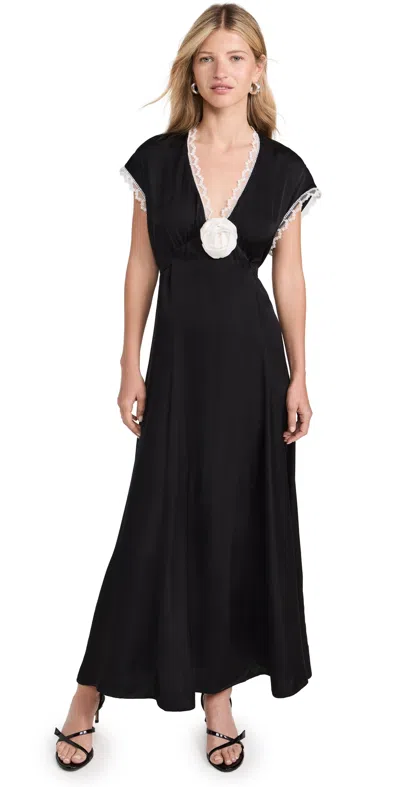 Sleeper The Genus Satin Dress In Black