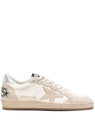 Golden Goose Ball Star Shoes In 11698 White/seedpearl/silver