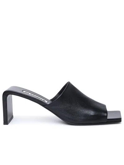 Jil Sander Woman  Black Leather Sandals