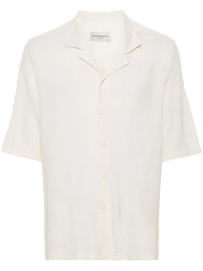 Officine Generale Officine Générale Eren Ss Co Txtred Leno Weave Clothing In White