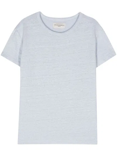 Officine Generale Officine Générale Lara Piece Dyed French Linen Clothing In Blue