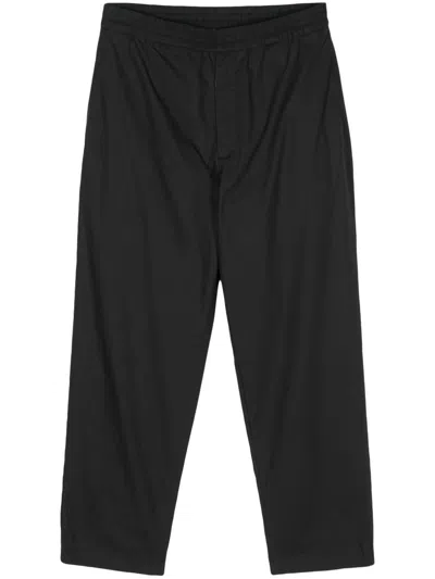 Officine Generale Walter Straight-leg Organic Cotton-poplin Trousers In Black