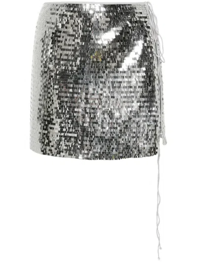 Oseree Oséree Sequined Skirt Clothing In Grey