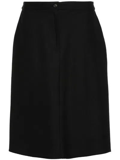 Our Legacy Curtain Skirt Clothing In Deluxe Black Exquisite Weave