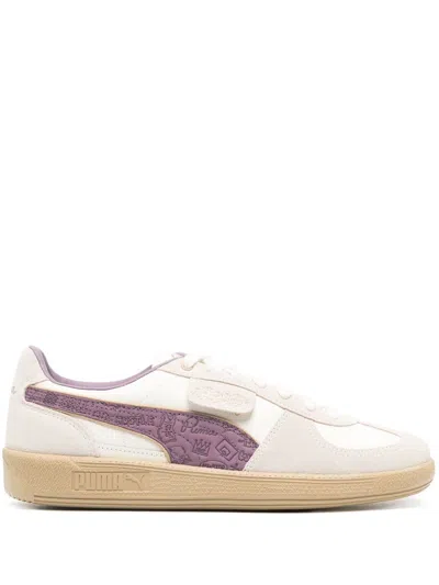 Puma X Sophia Chang Palermo Suede Trainers In Frosted Ivory Dusted Purple