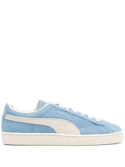 Puma X Sophia Chang Palermo Suede Trainers In White Zen Blue