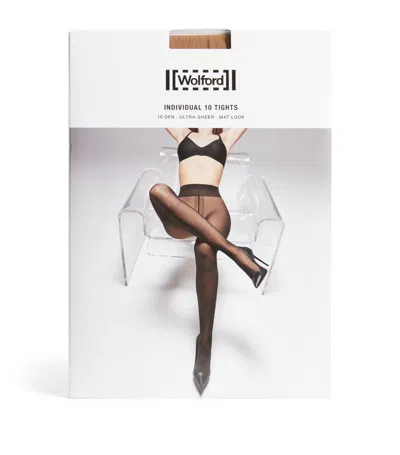 Wolford Individual 10 Tights In Beige
