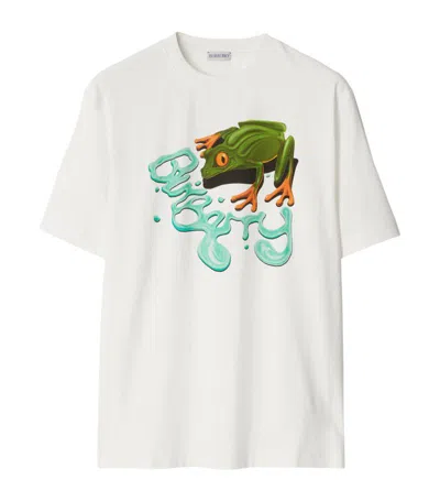 Burberry Frog Cotton T-shirt In Salt