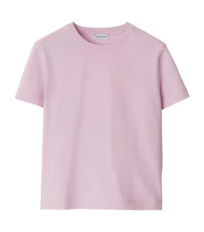 Burberry Boxy Cotton T-shirt In Powder