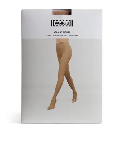 Wolford Neon 40 Tights In Beige